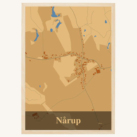 Nårup Plakat – Lys pastel brun