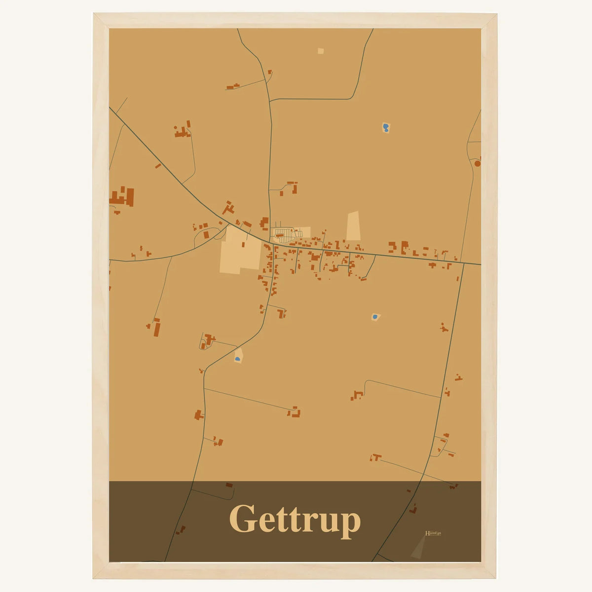 Gettrup plakat – Firkantet 2026 – Lys pastel brun