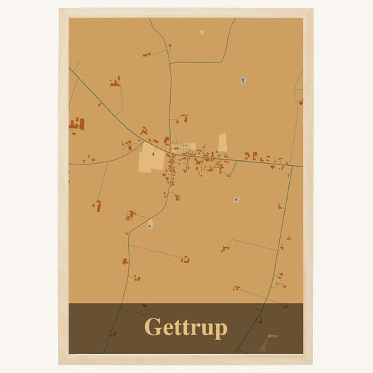 Gettrup plakat – Firkantet 2026 – Lys pastel brun