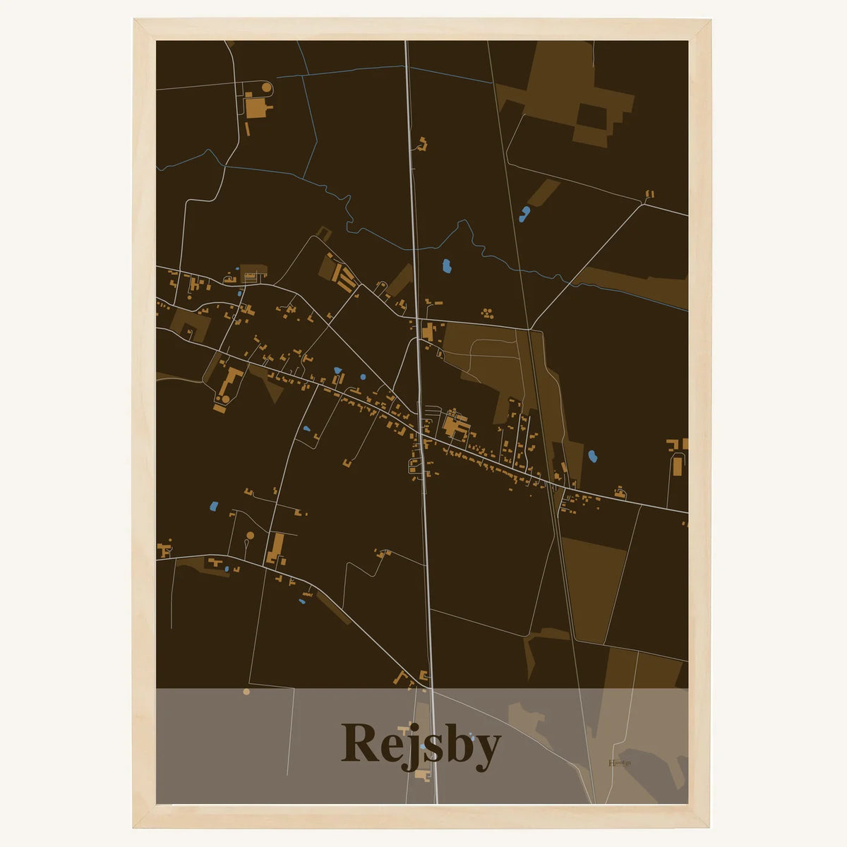 Rejsby plakat – Firkantet 2026 – Mørk brun