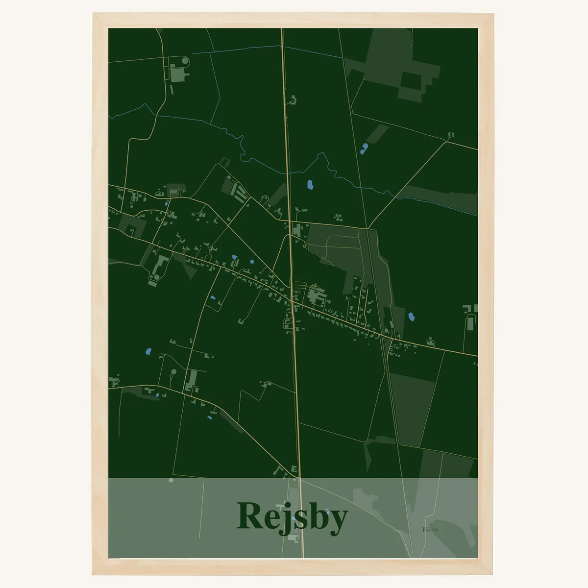 Rejsby plakat – Firkantet 2026 – Mørk grøn