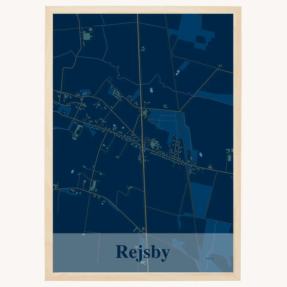 Rejsby plakat – Firkantet 2026 – Mørk blå