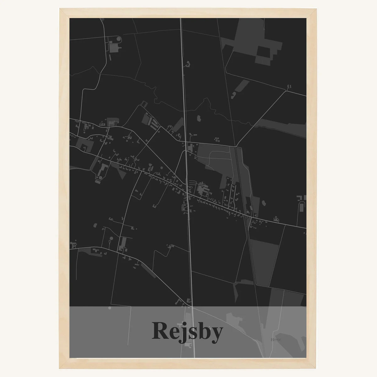 Rejsby plakat – Firkantet 2026 – Mørk grå