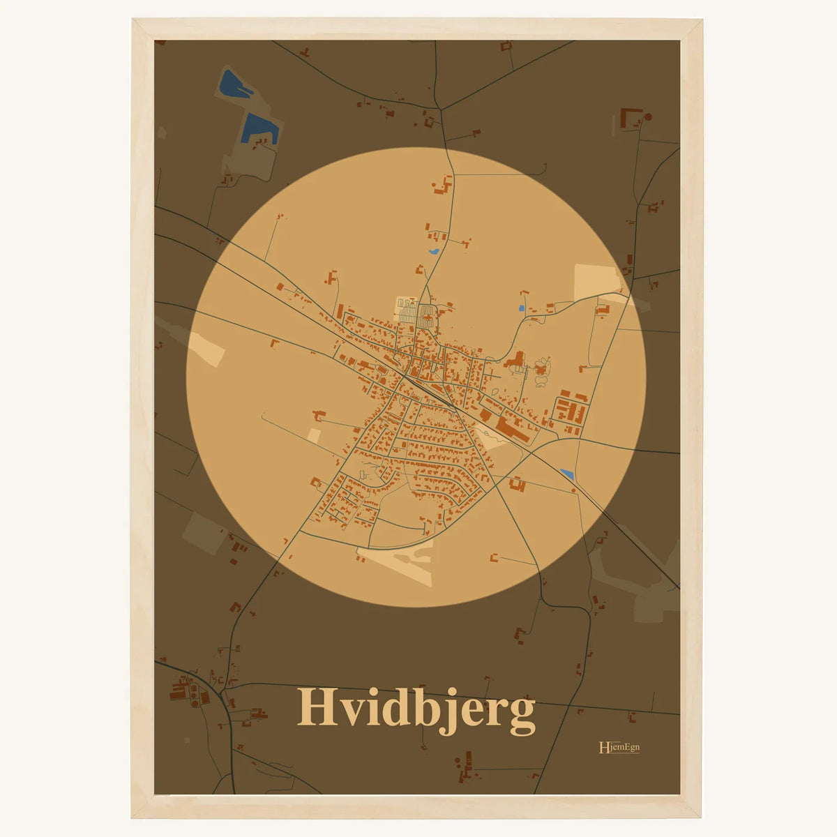 Hvidbjerg plakat – Centrum 2026 – Lys pastel brun