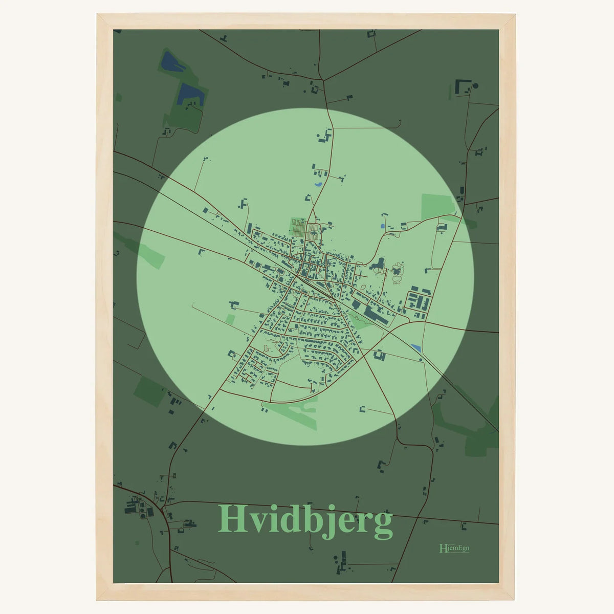 Hvidbjerg plakat – Centrum 2026 – Lys pastel grøn