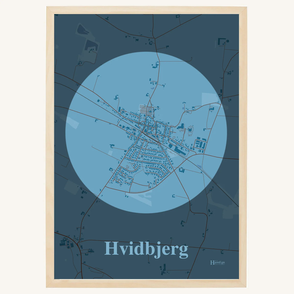 Hvidbjerg plakat – Centrum 2026 – Lys pastel blå