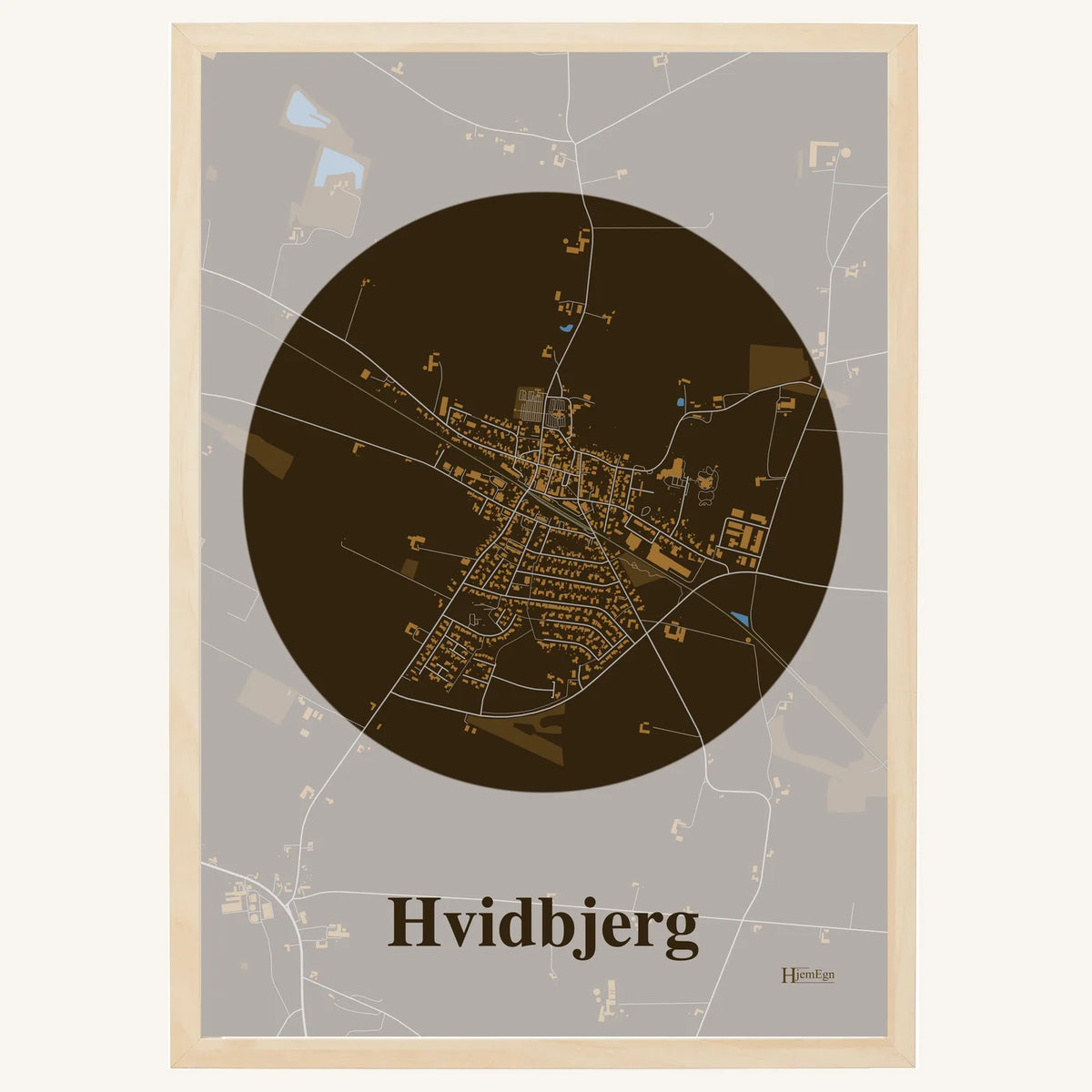 Hvidbjerg plakat – Centrum 2026 – Mørk brun