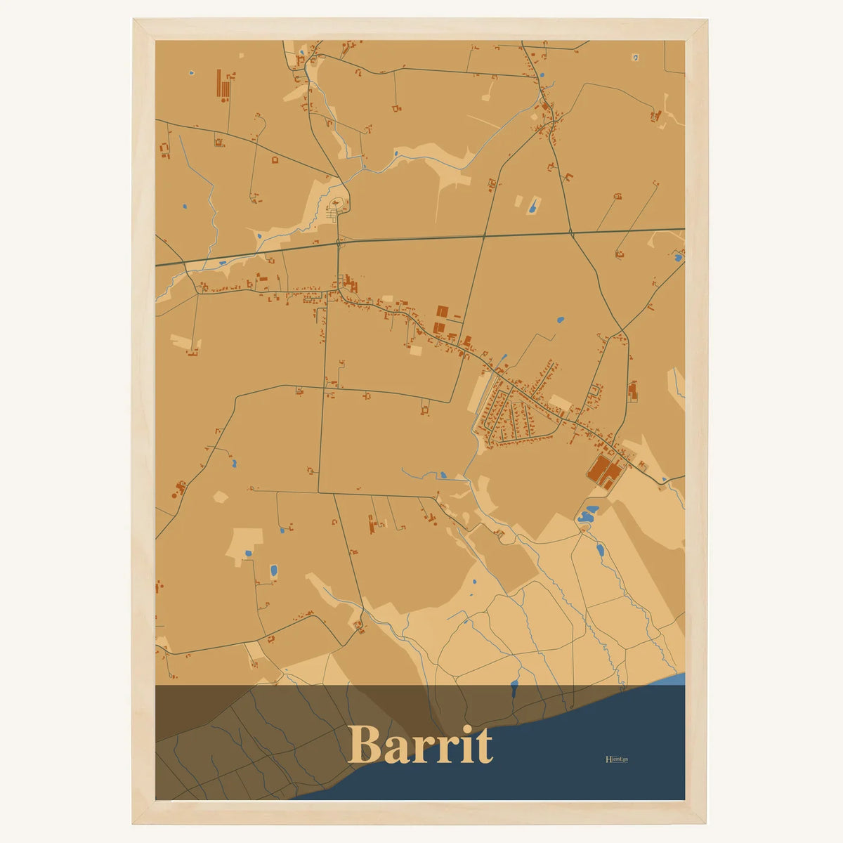 Barrit plakat – Firkantet 2026 – Lys pastel brun