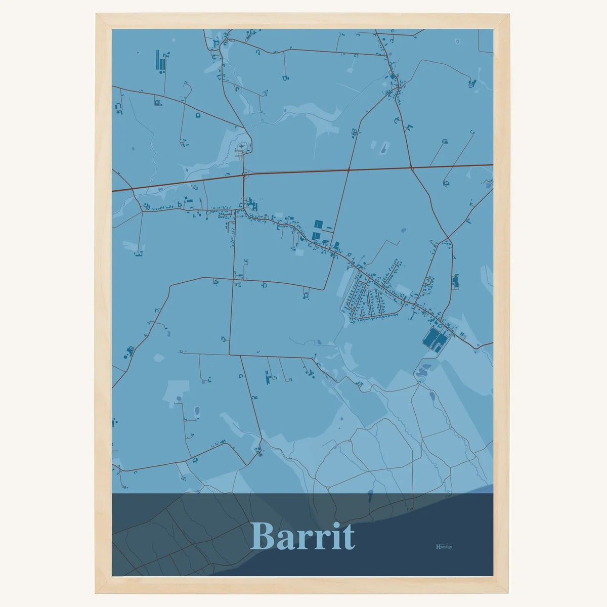 Barrit plakat – Firkantet 2026 – Lys pastel blå