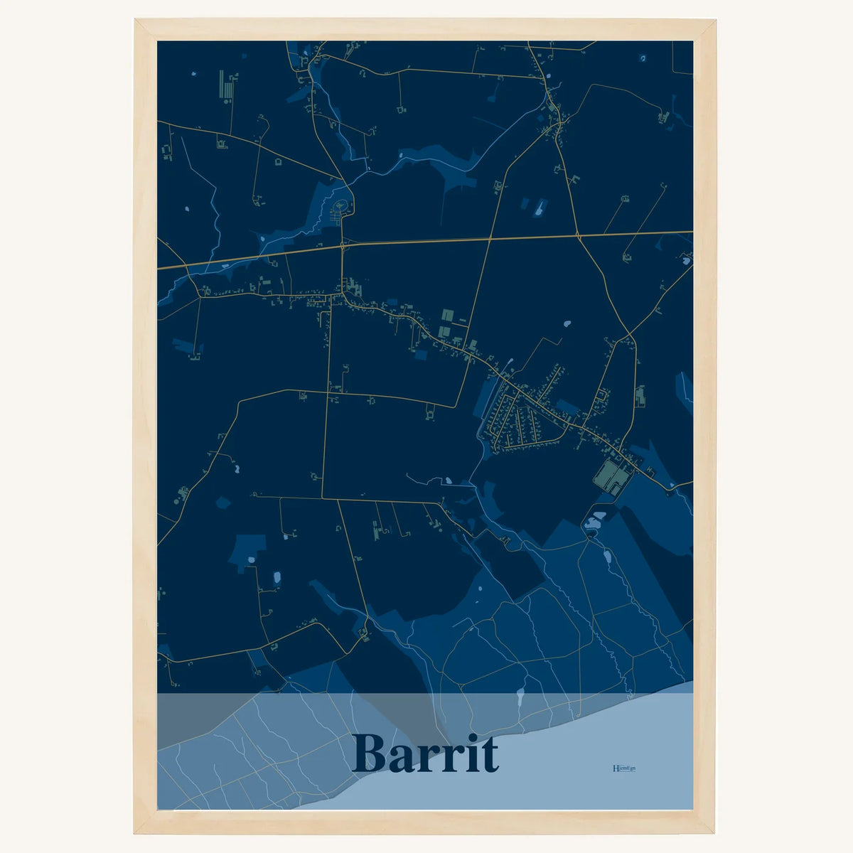 Barrit plakat – Firkantet 2026 – Mørk blå