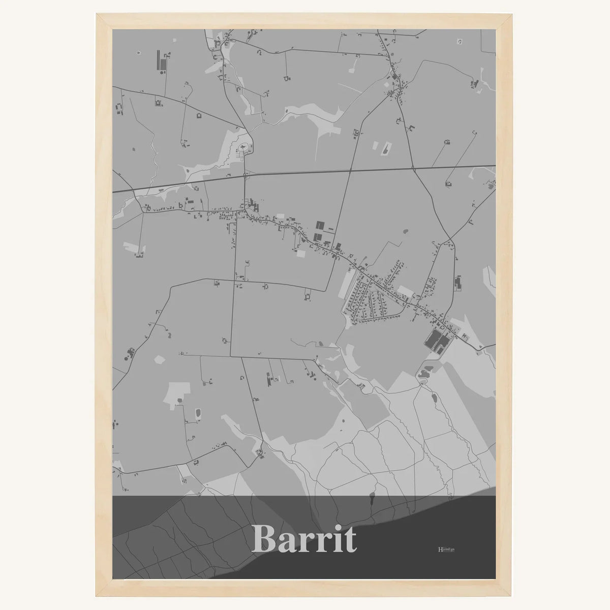 Barrit plakat – Firkantet 2026 – Lys pastel grå
