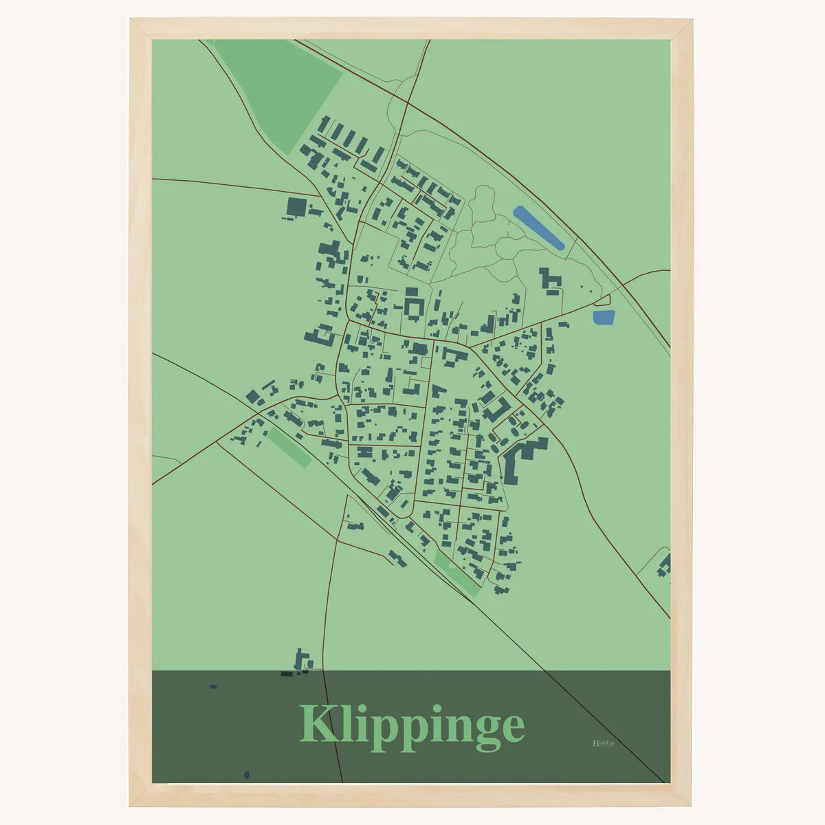 Klippinge plakat – Firkantet 2026 – Lys pastel grøn