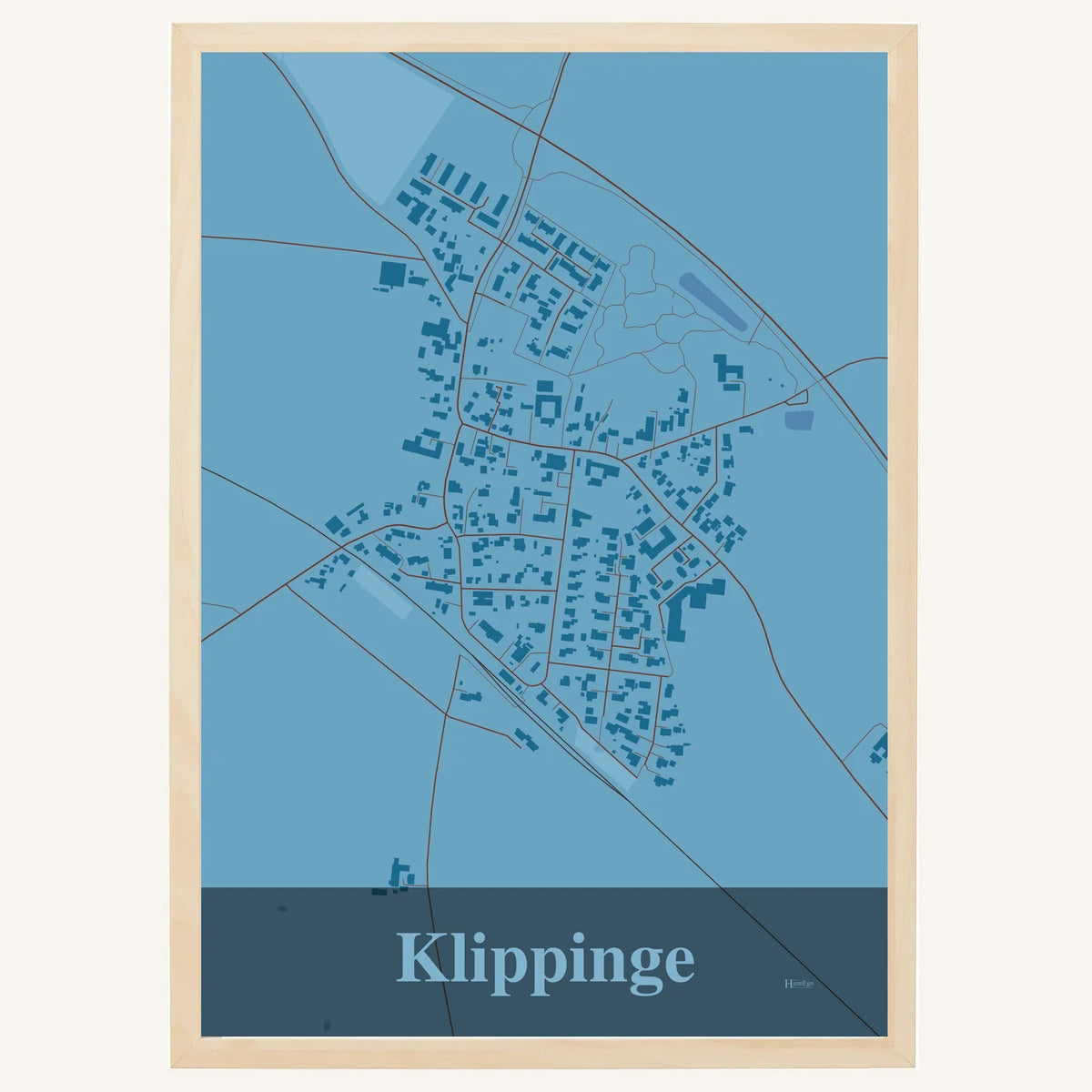 Klippinge plakat – Firkantet 2026 – Lys pastel blå