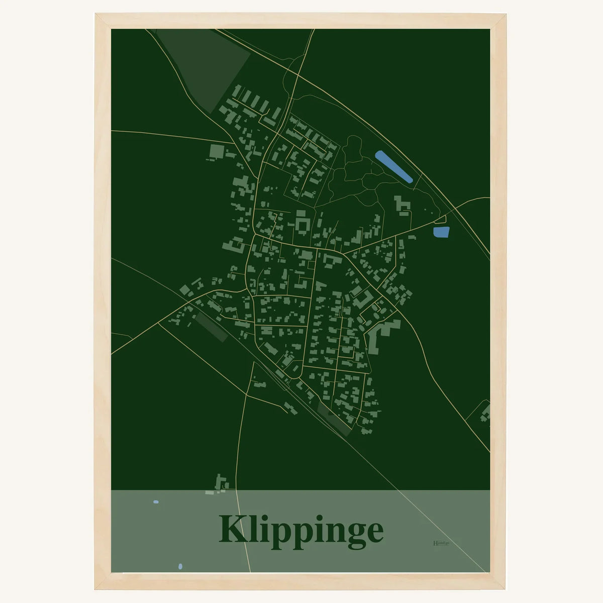 Klippinge plakat – Firkantet 2026 – Mørk grøn