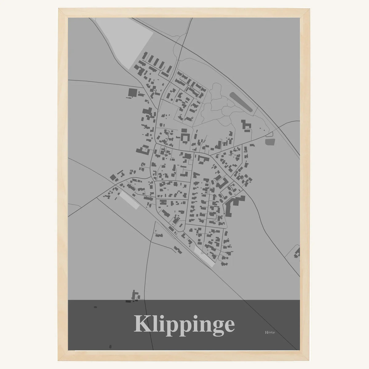 Klippinge plakat – Firkantet 2026 – Lys pastel grå