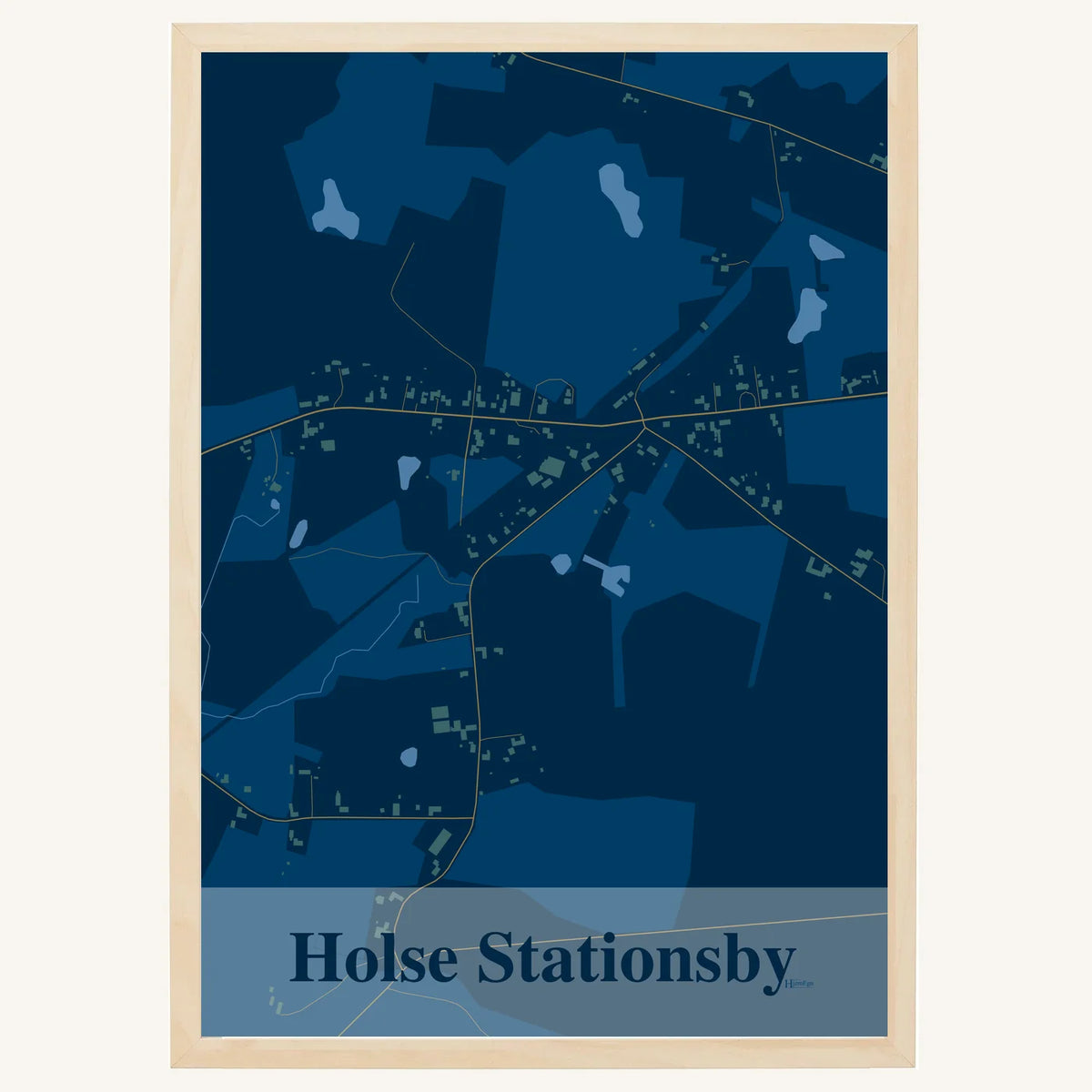 Holse Stationsby plakat – Firkantet 2026 – Mørk blå