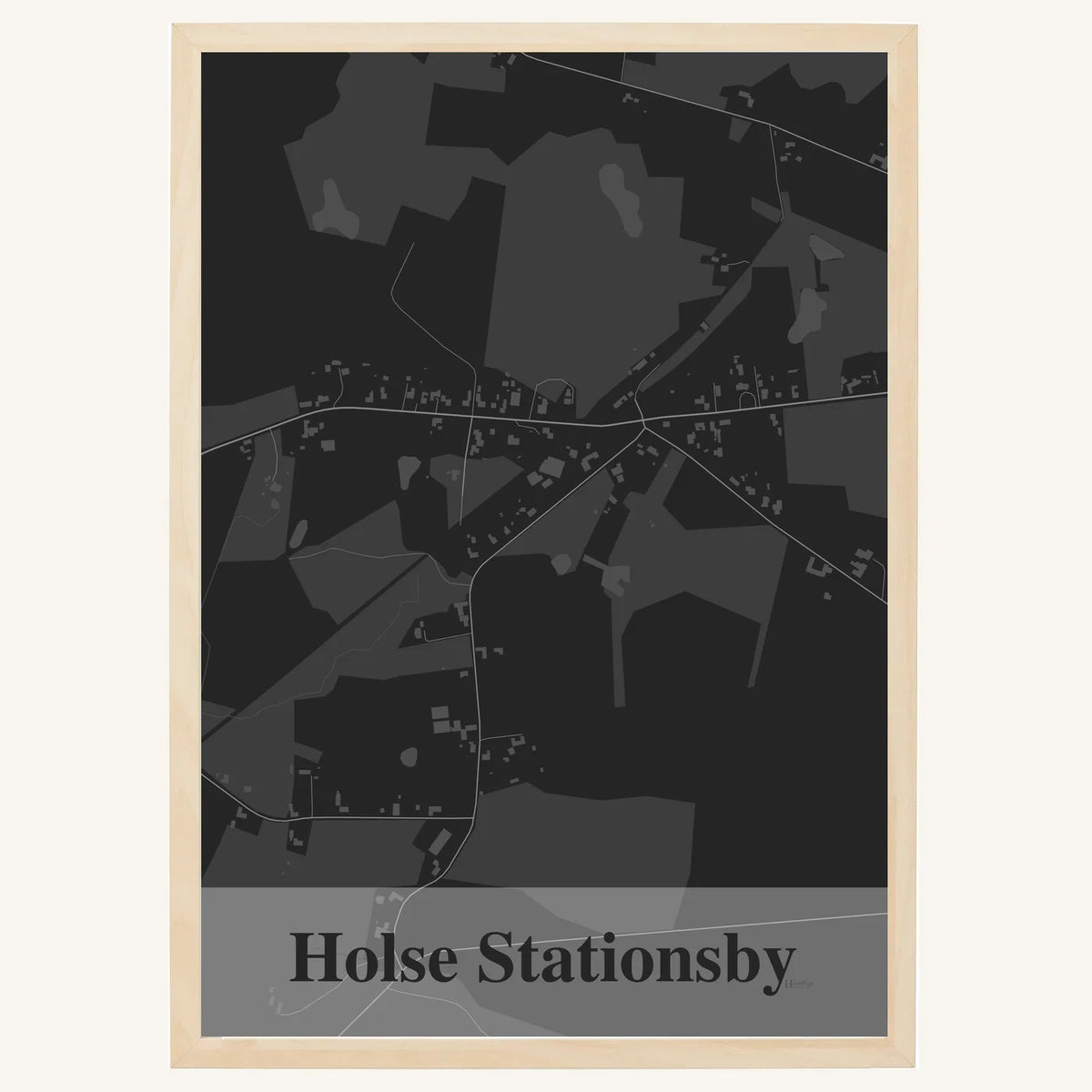 Holse Stationsby plakat – Firkantet 2026 – Mørk grå