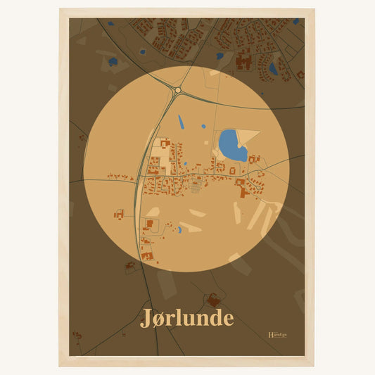Jørlunde plakat – Centrum 2026 – Lys pastel brun