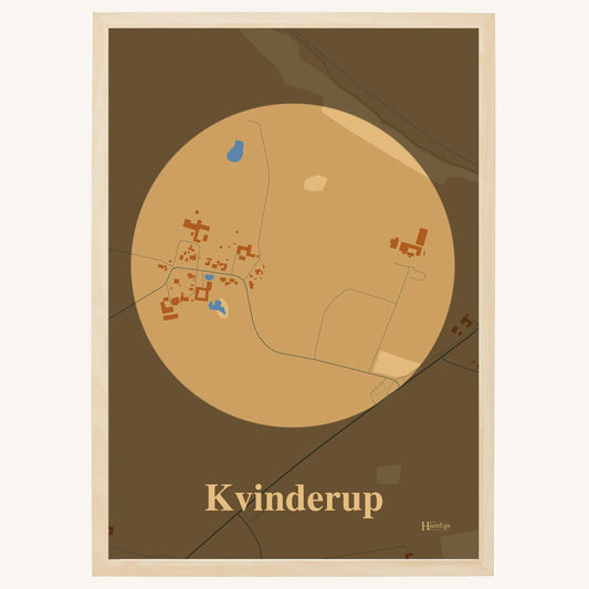 Kvinderup plakat – Centrum 2026 – Lys pastel brun