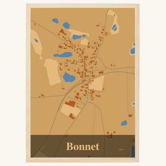 Bonnet plakat – Firkantet 2026 – Lys pastel brun