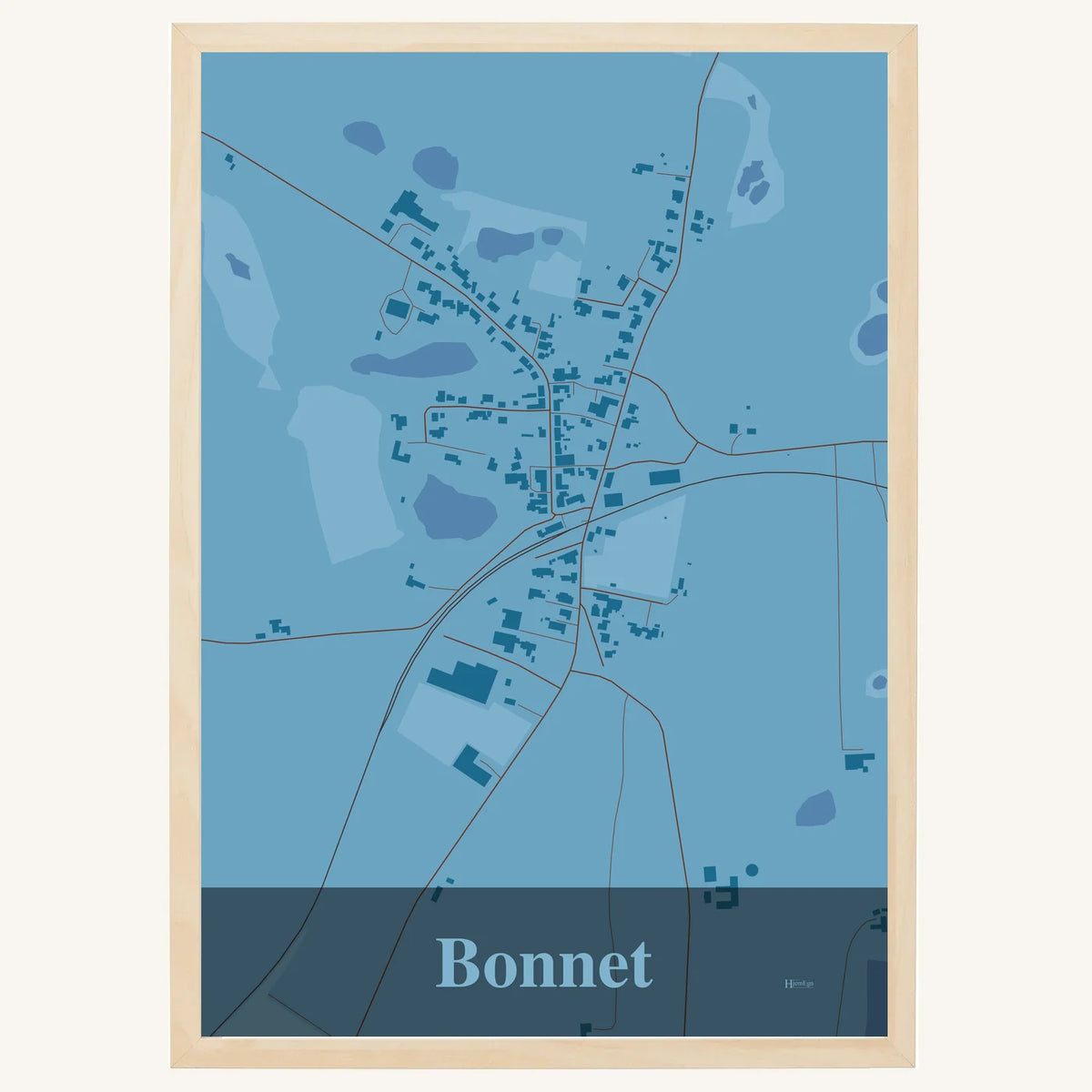 Bonnet plakat – Firkantet 2026 – Lys pastel blå