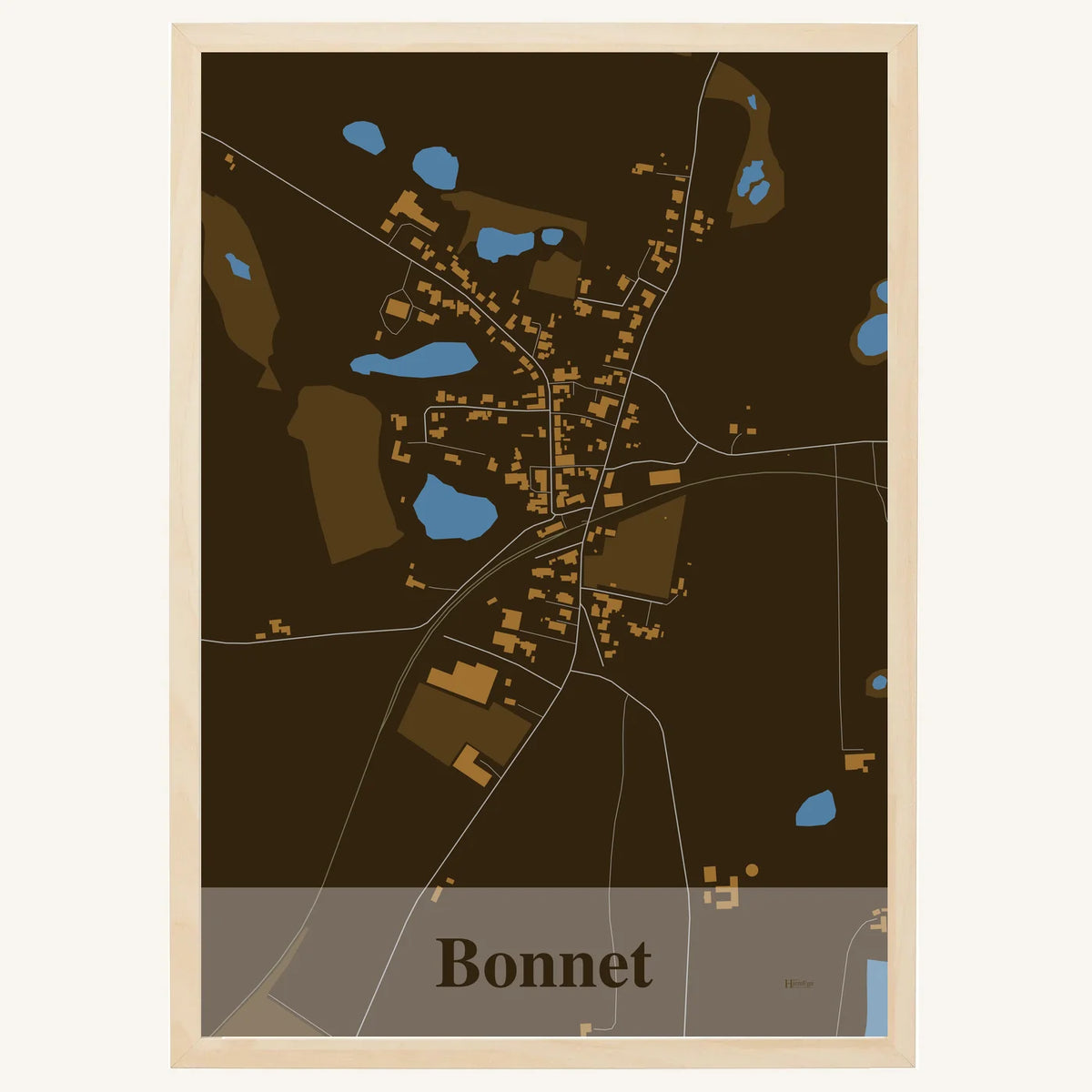Bonnet plakat – Firkantet 2026 – Mørk brun