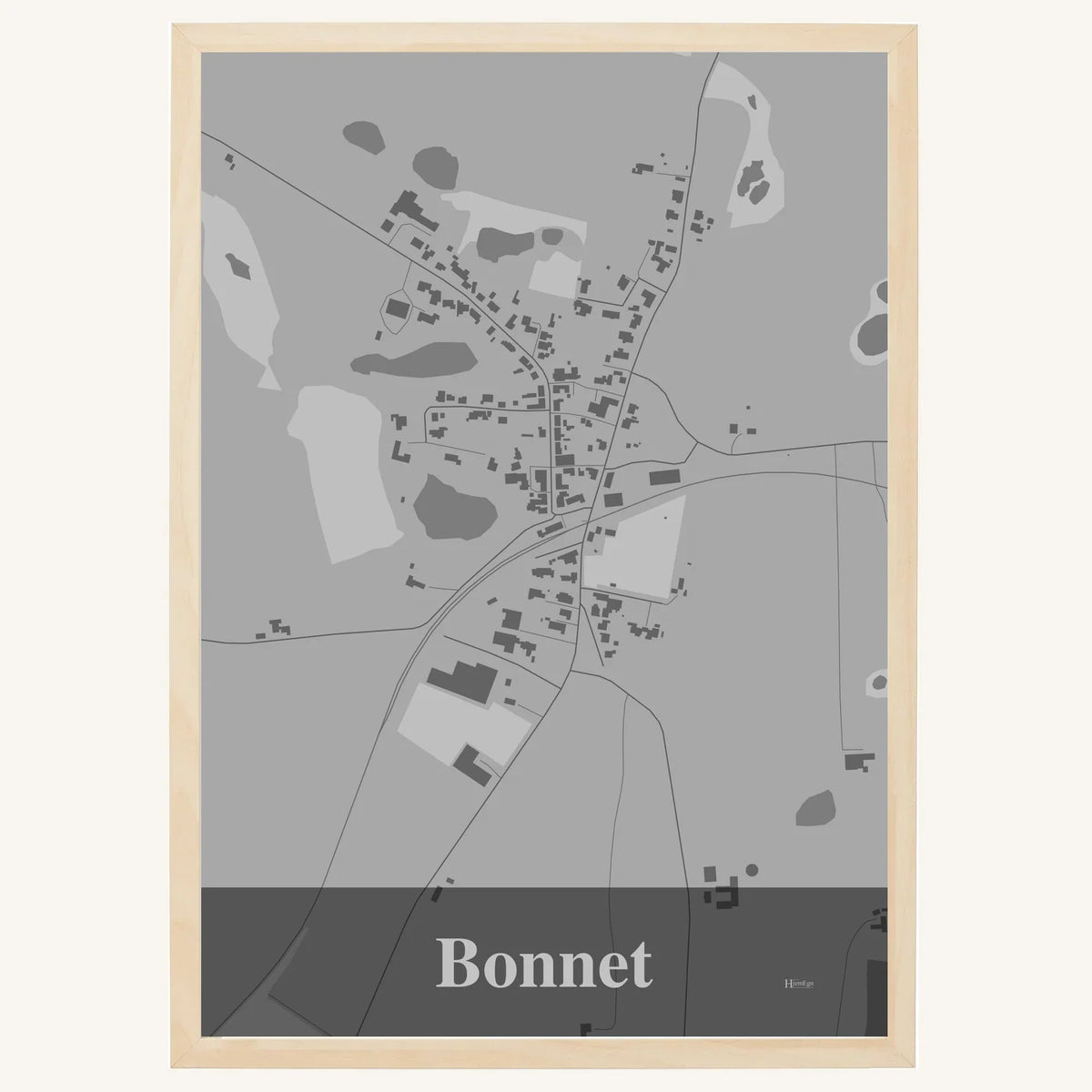 Bonnet plakat – Firkantet 2026 – Lys pastel grå
