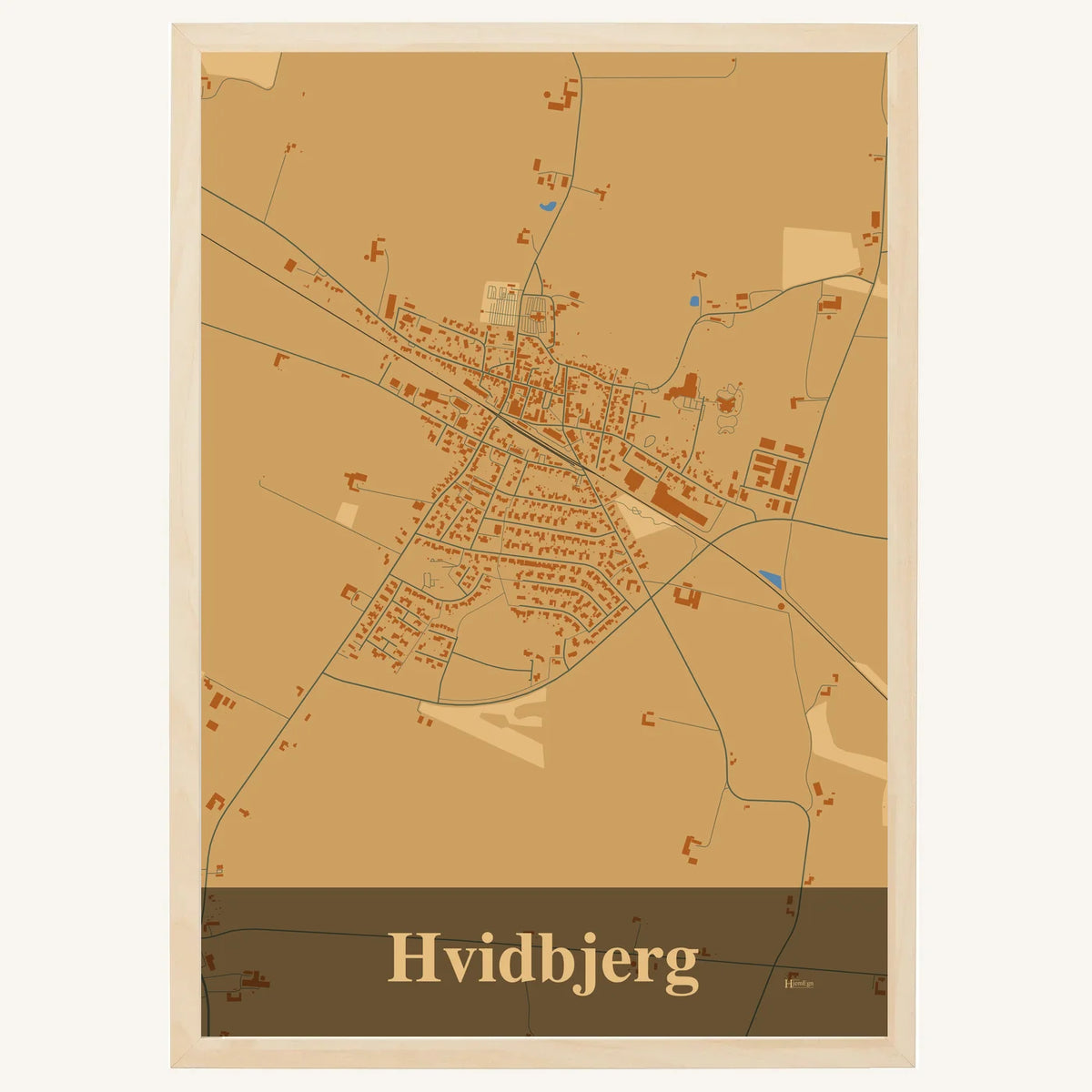 Hvidbjerg plakat – Firkantet 2026 – Lys pastel brun