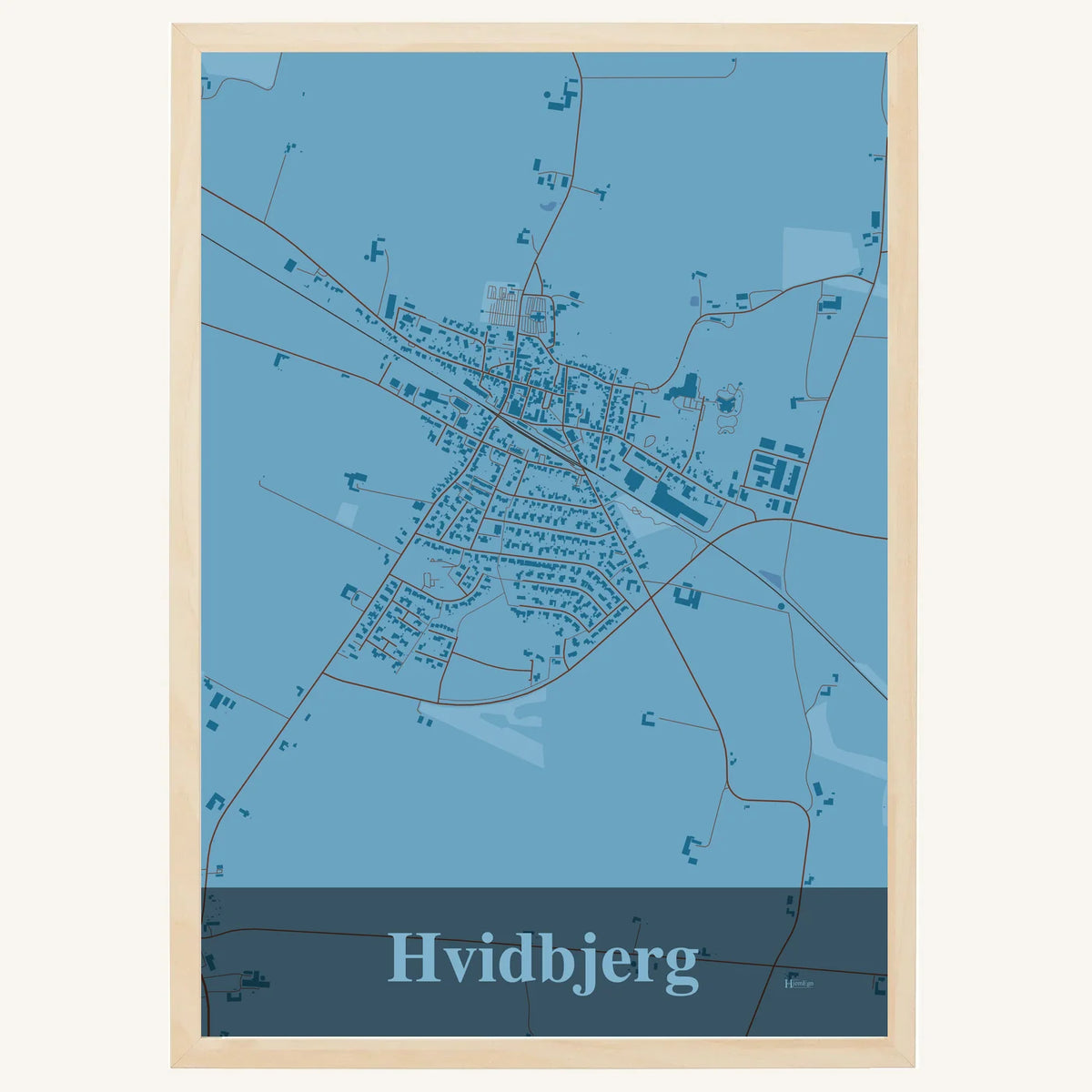 Hvidbjerg plakat – Firkantet 2026 – Lys pastel blå