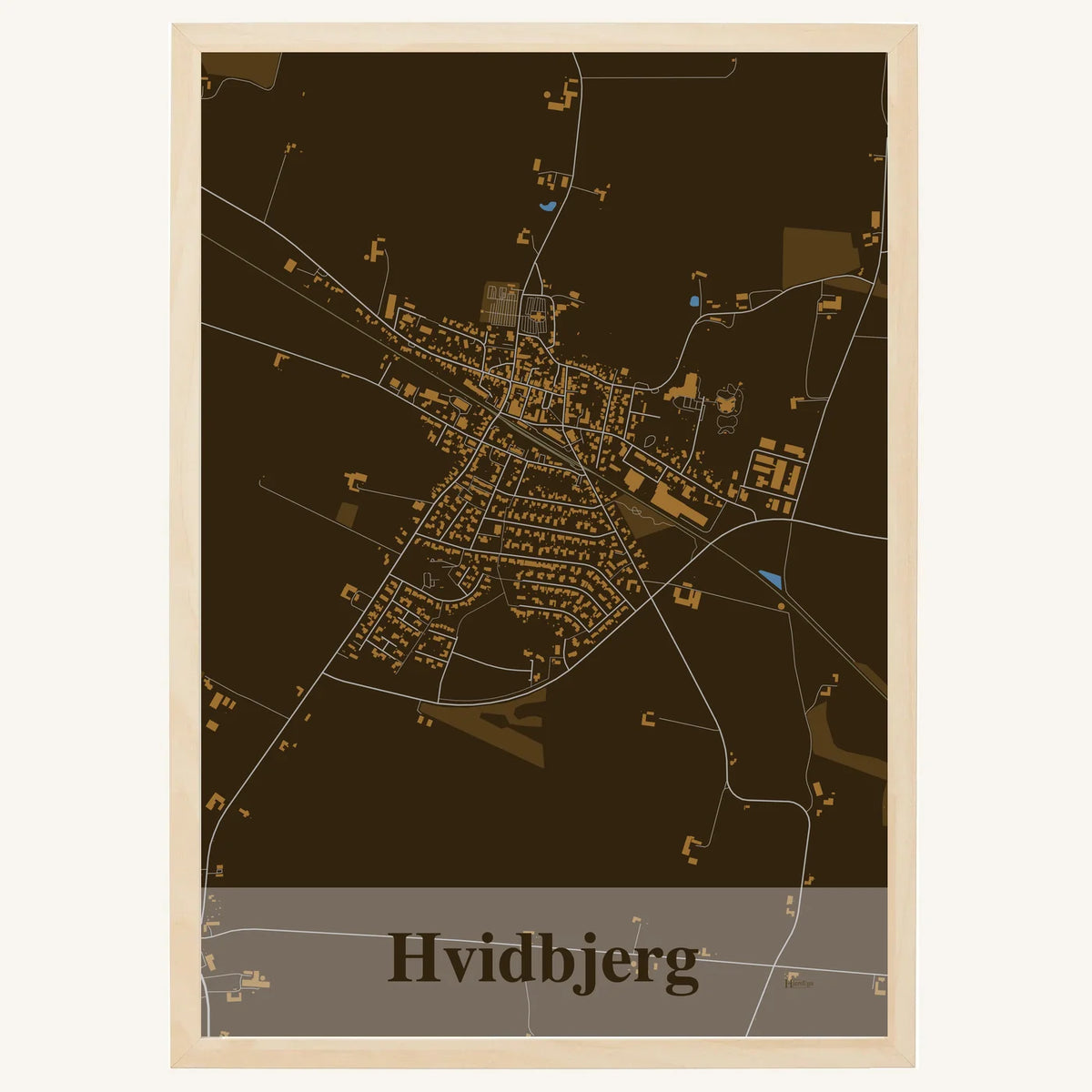 Hvidbjerg plakat – Firkantet 2026 – Mørk brun