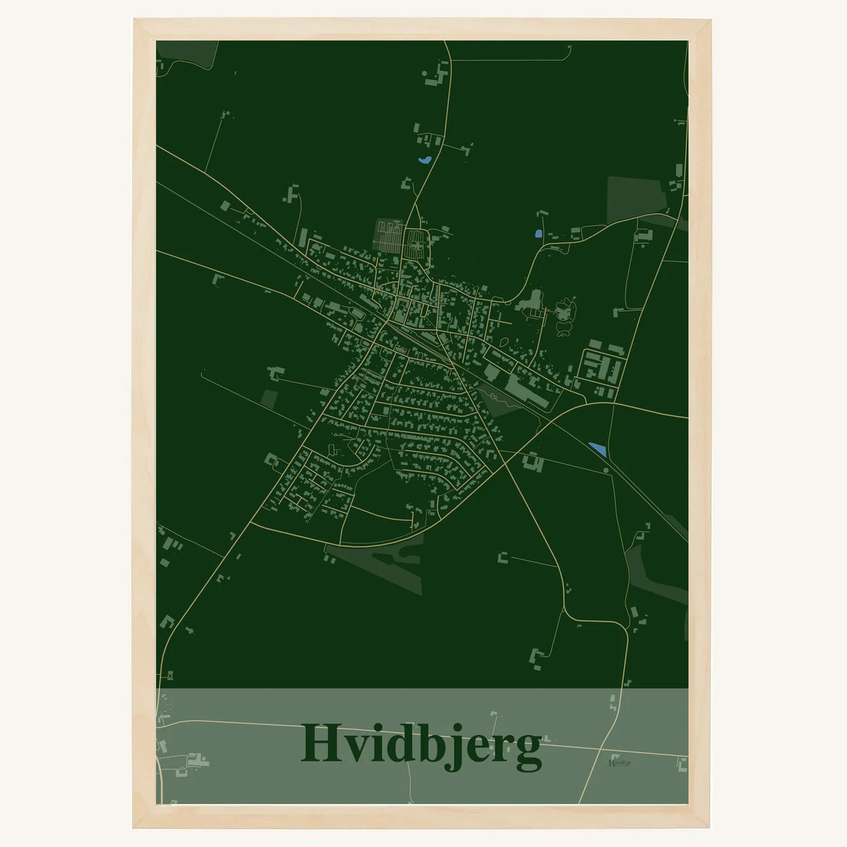 Hvidbjerg plakat – Firkantet 2026 – Mørk grøn