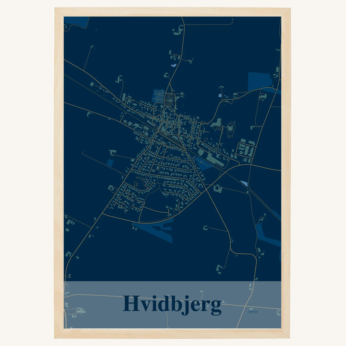 Hvidbjerg plakat – Firkantet 2026 – Mørk blå