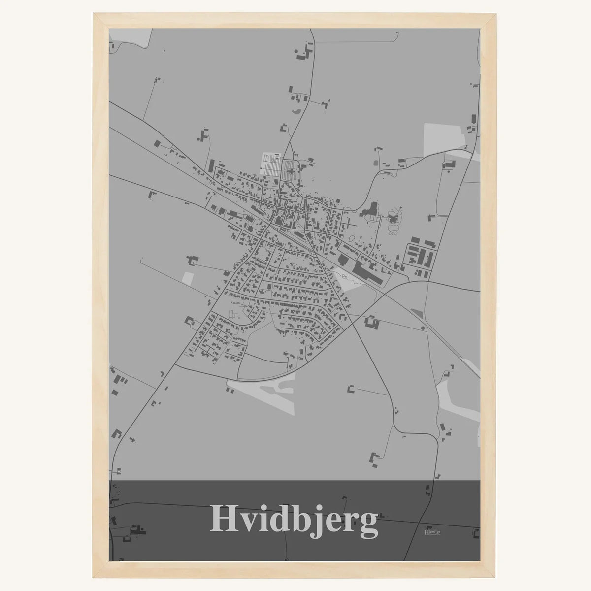 Hvidbjerg plakat – Firkantet 2026 – Lys pastel grå