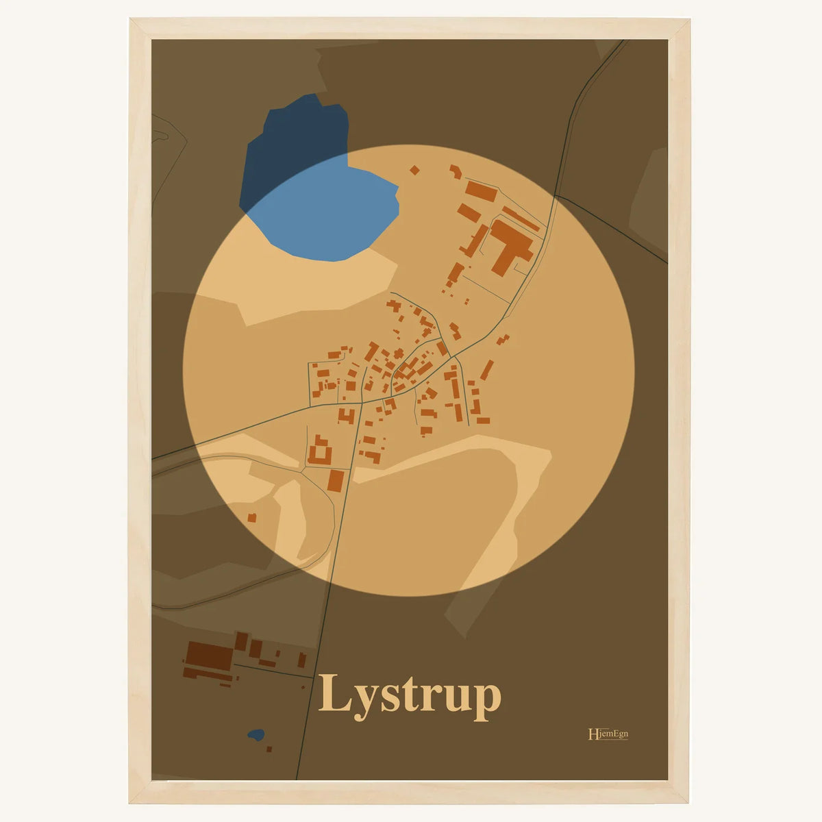 Lystrup plakat – Centrum 2026 – Lys pastel brun