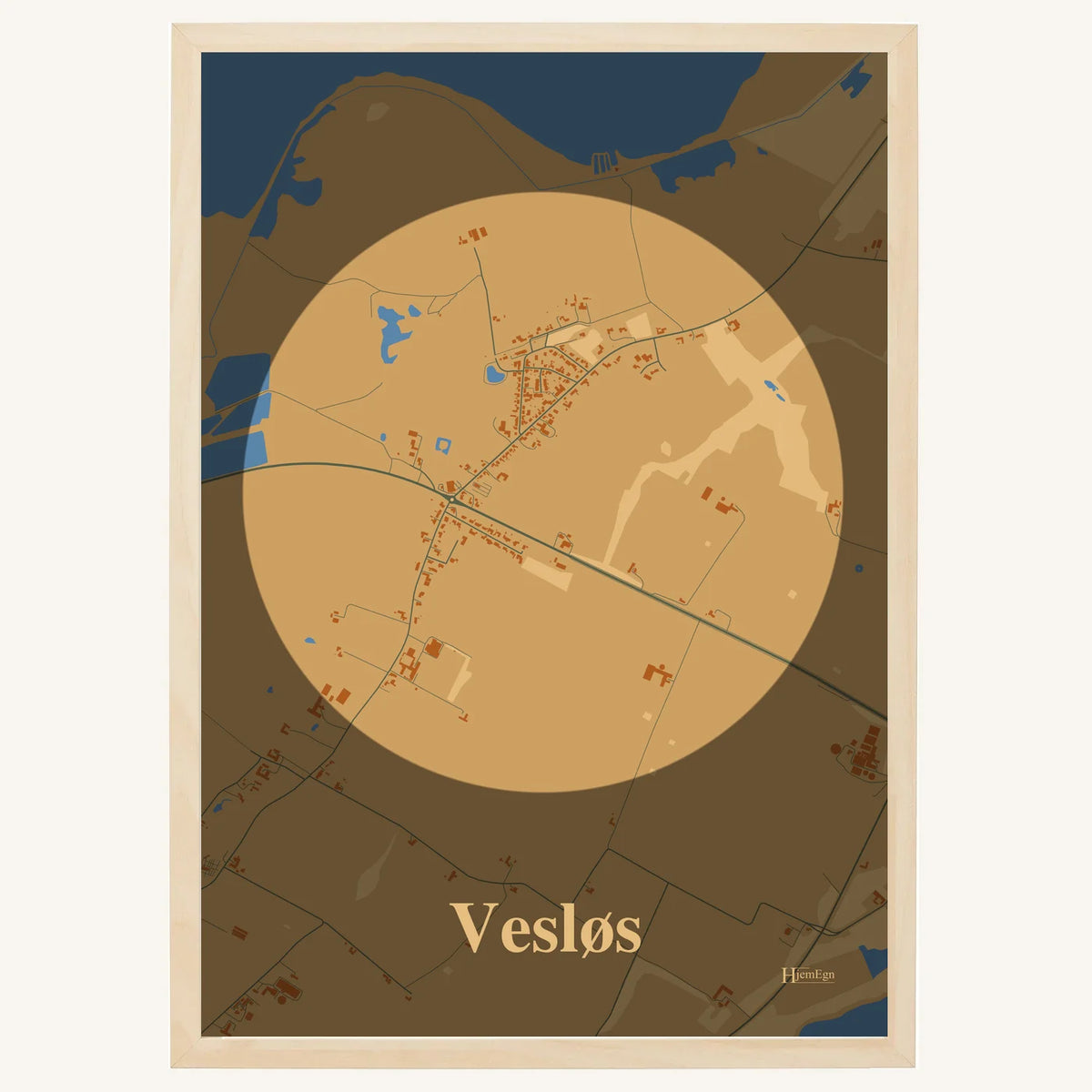 Vesløs plakat – Centrum 2026 – Lys pastel brun