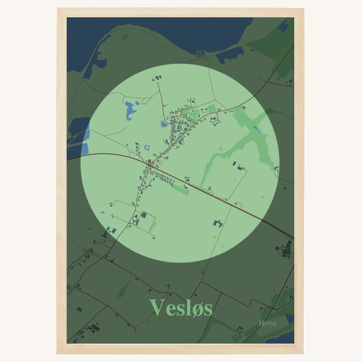 Vesløs plakat – Centrum 2026 – Lys pastel grøn