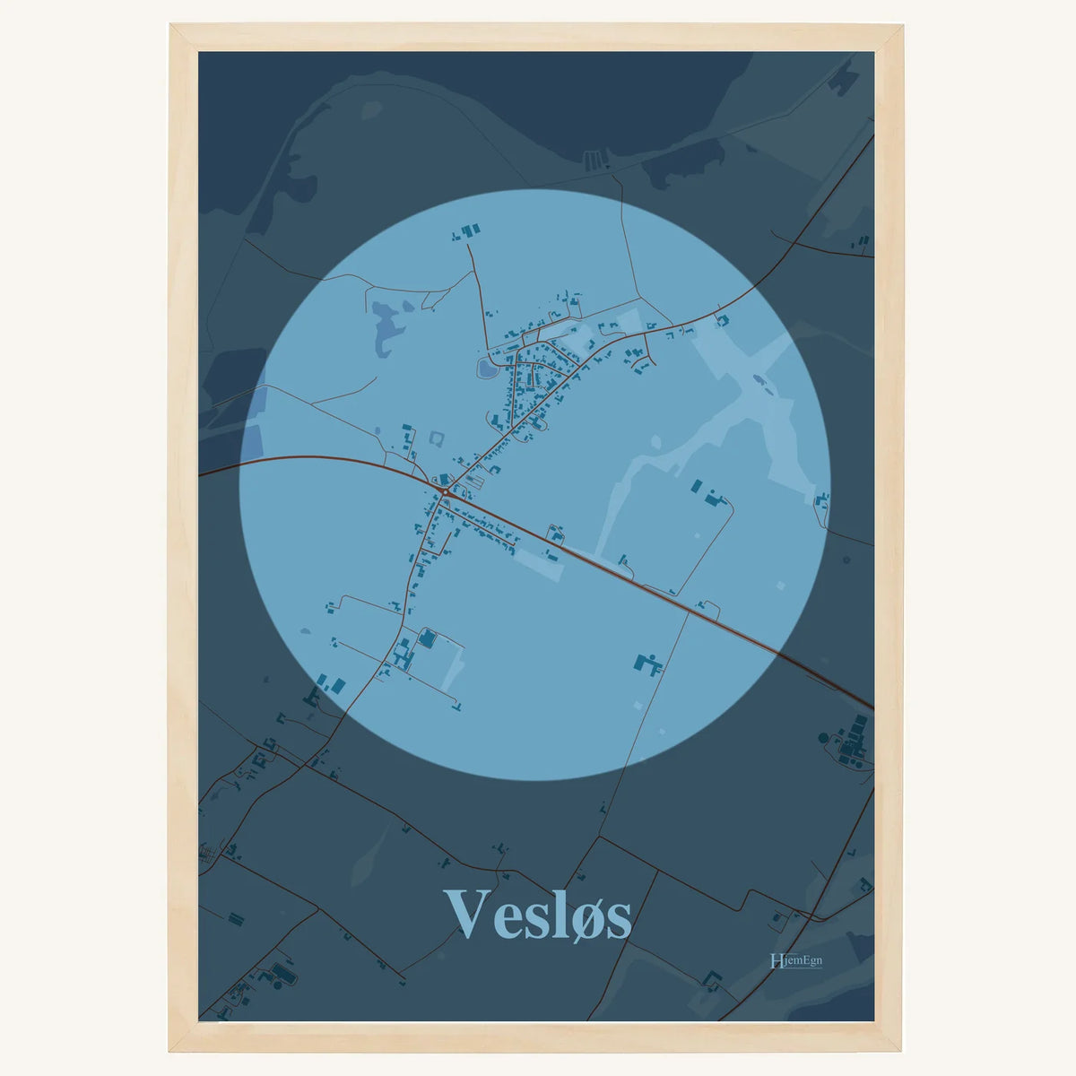 Vesløs plakat – Centrum 2026 – Lys pastel blå