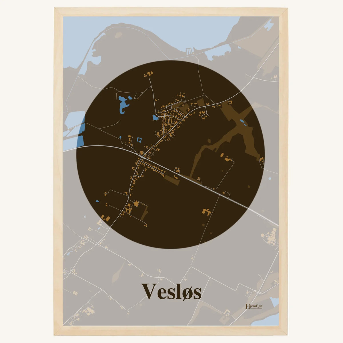Vesløs plakat – Centrum 2026 – Mørk brun