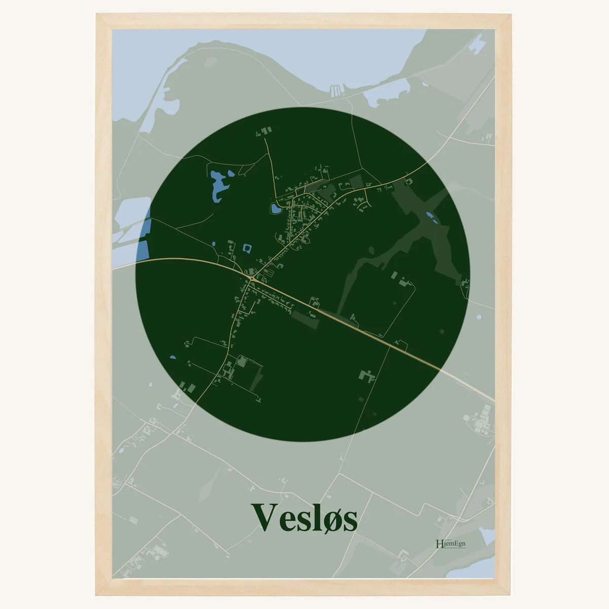 Vesløs plakat – Centrum 2026 – Mørk grøn