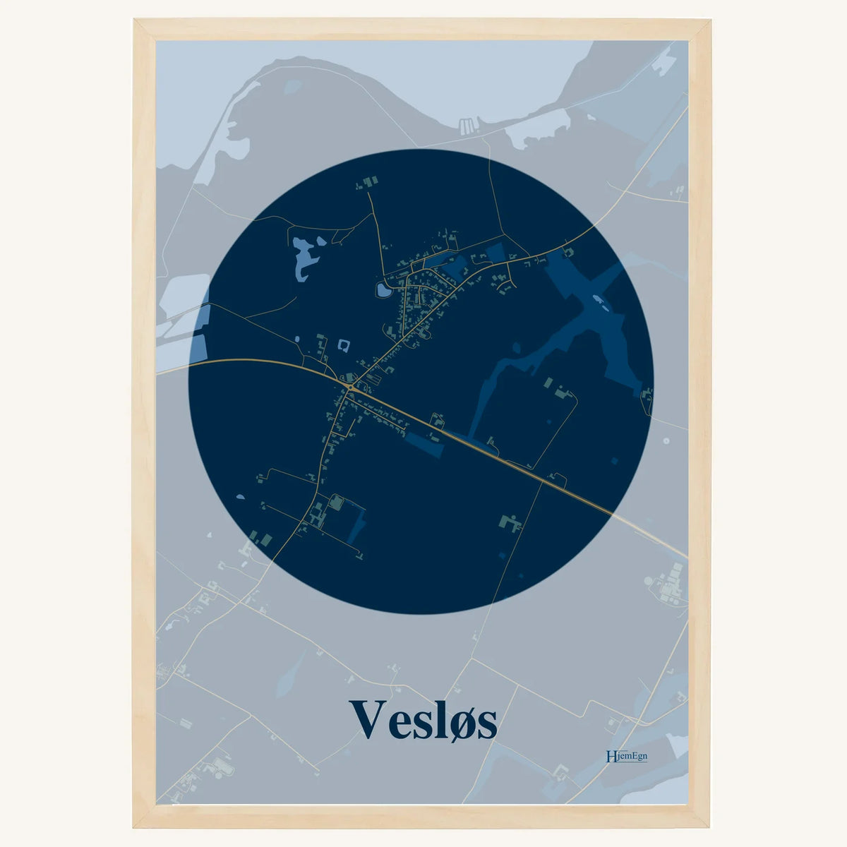 Vesløs plakat – Centrum 2026 – Mørk blå