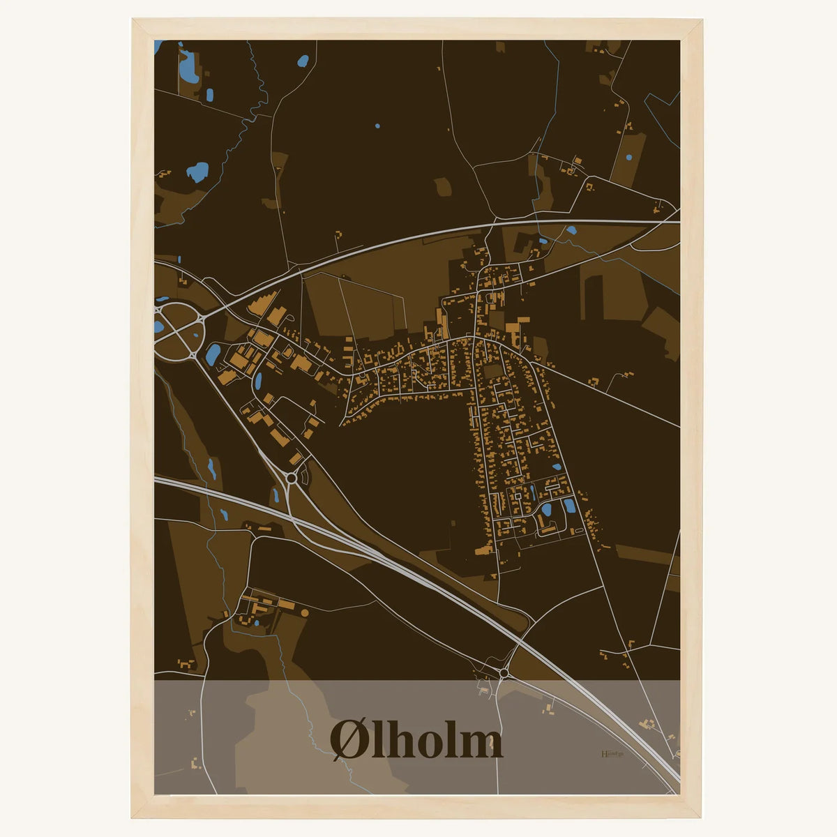 Ølholm plakat – Firkantet 2026 – Mørk brun