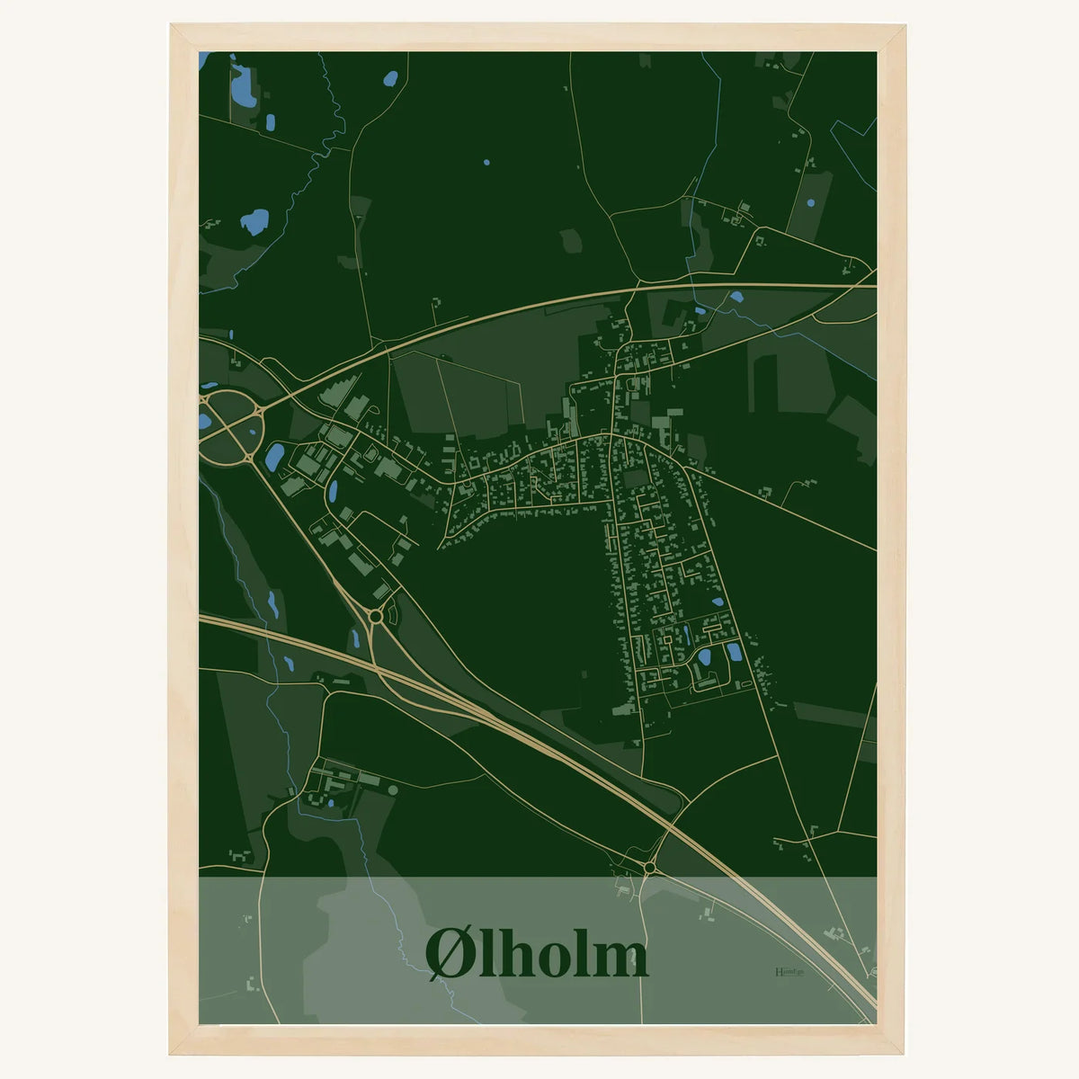 Ølholm plakat – Firkantet 2026 – Mørk grøn