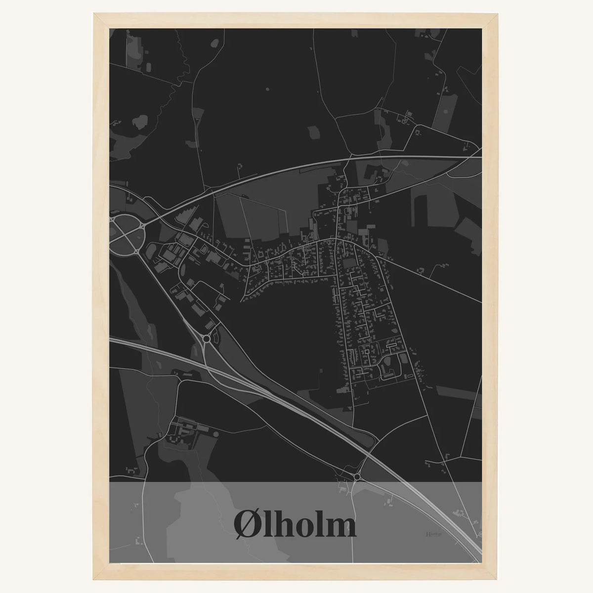 Ølholm plakat – Firkantet 2026 – Mørk grå