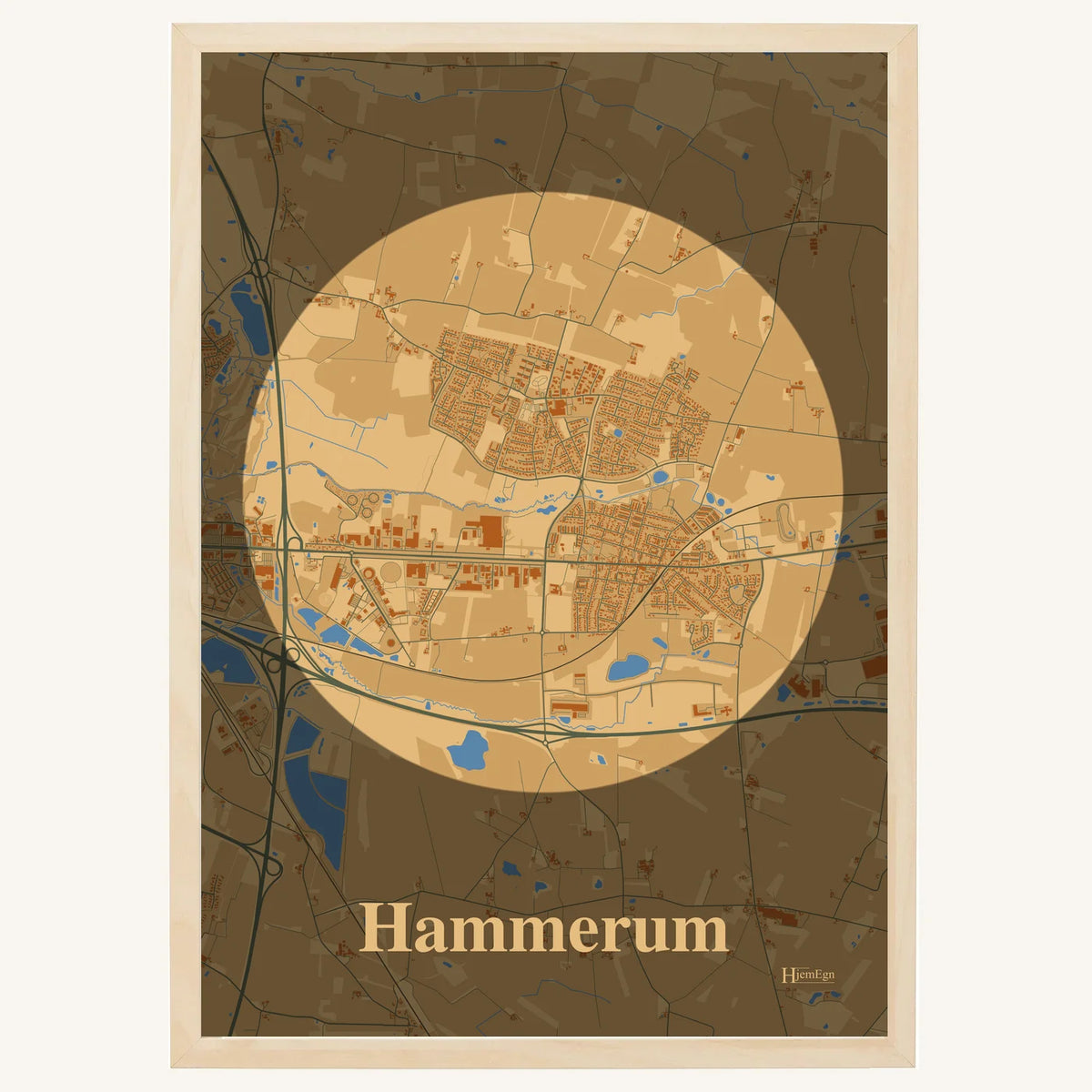 Hammerum plakat – Centrum 2026 – Lys pastel brun