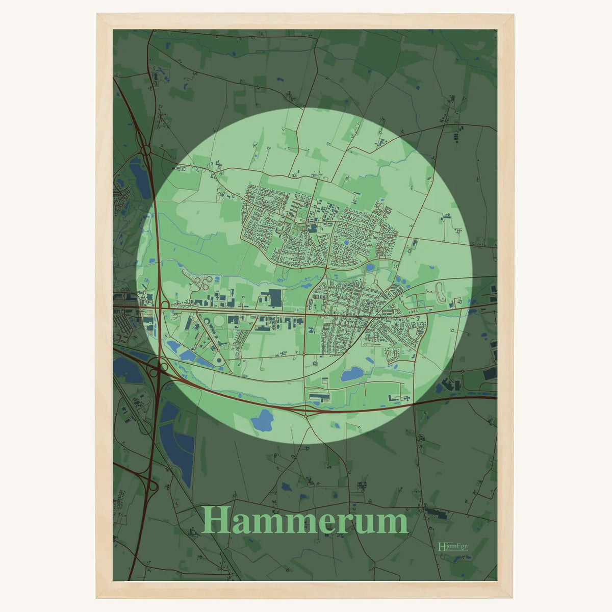 Hammerum plakat – Centrum 2026 – Lys pastel grøn