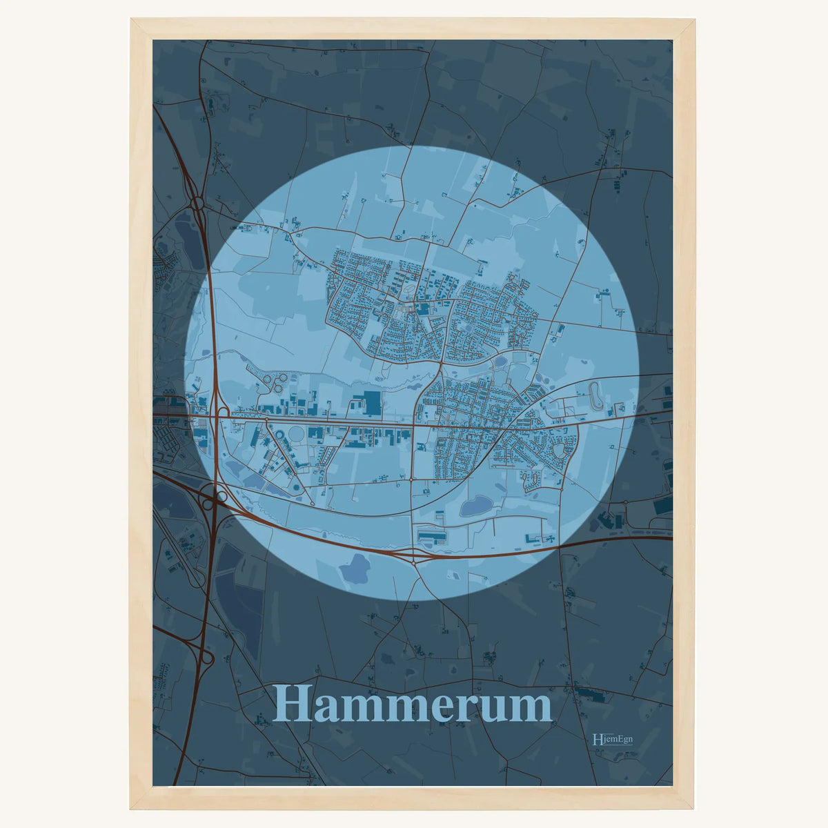 Hammerum plakat – Centrum 2026 – Lys pastel blå