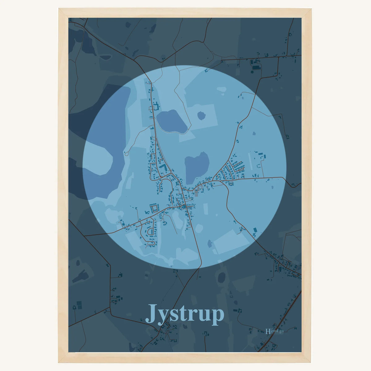 Jystrup plakat – Centrum 2026 – Lys pastel blå