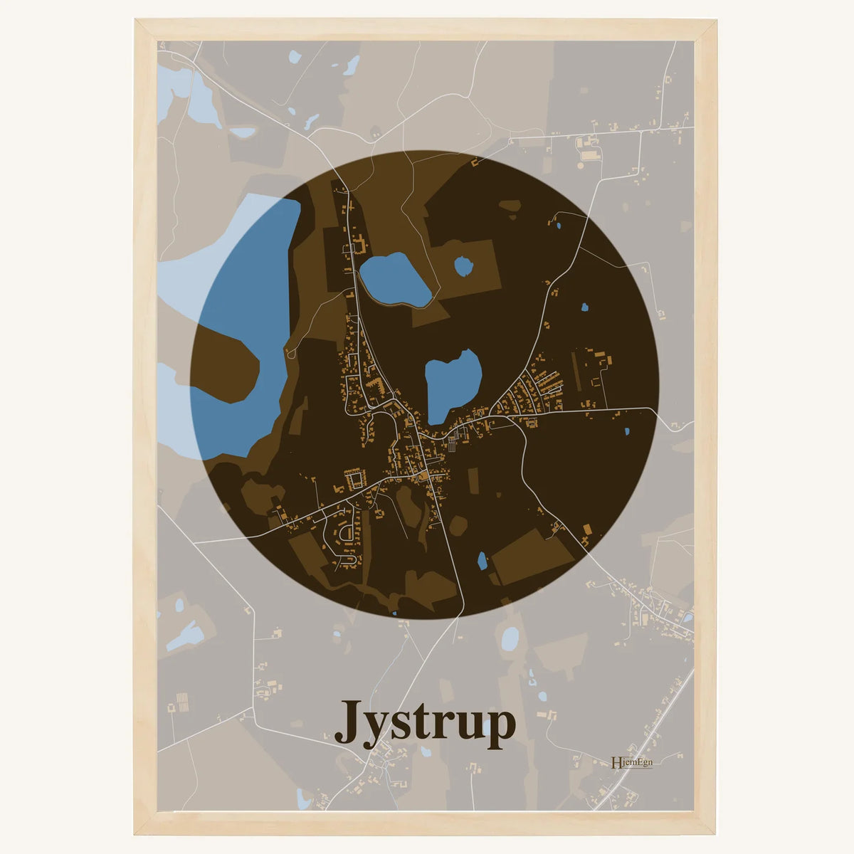 Jystrup plakat – Centrum 2026 – Mørk brun