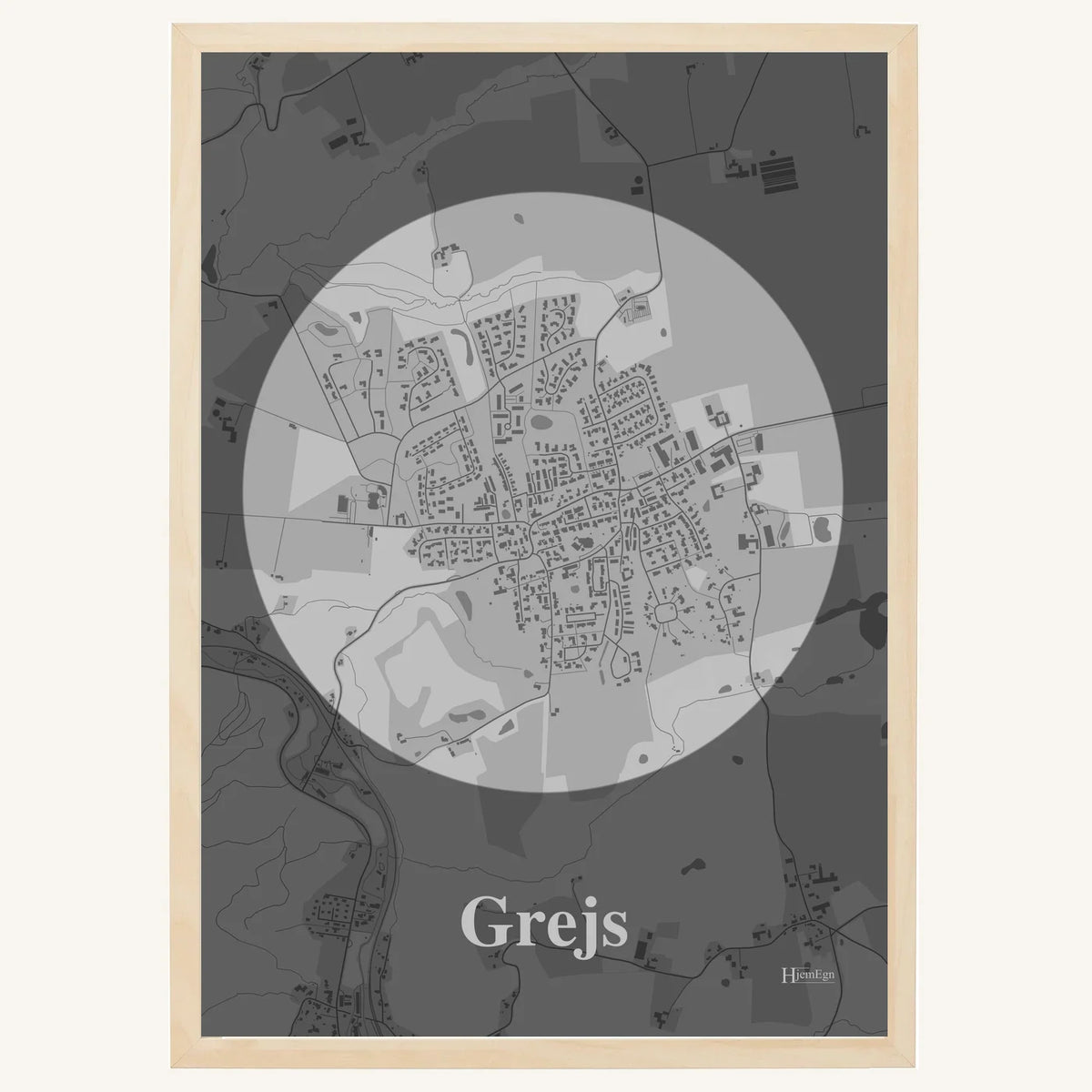 Grejs plakat – Centrum 2026 – Lys pastel grå