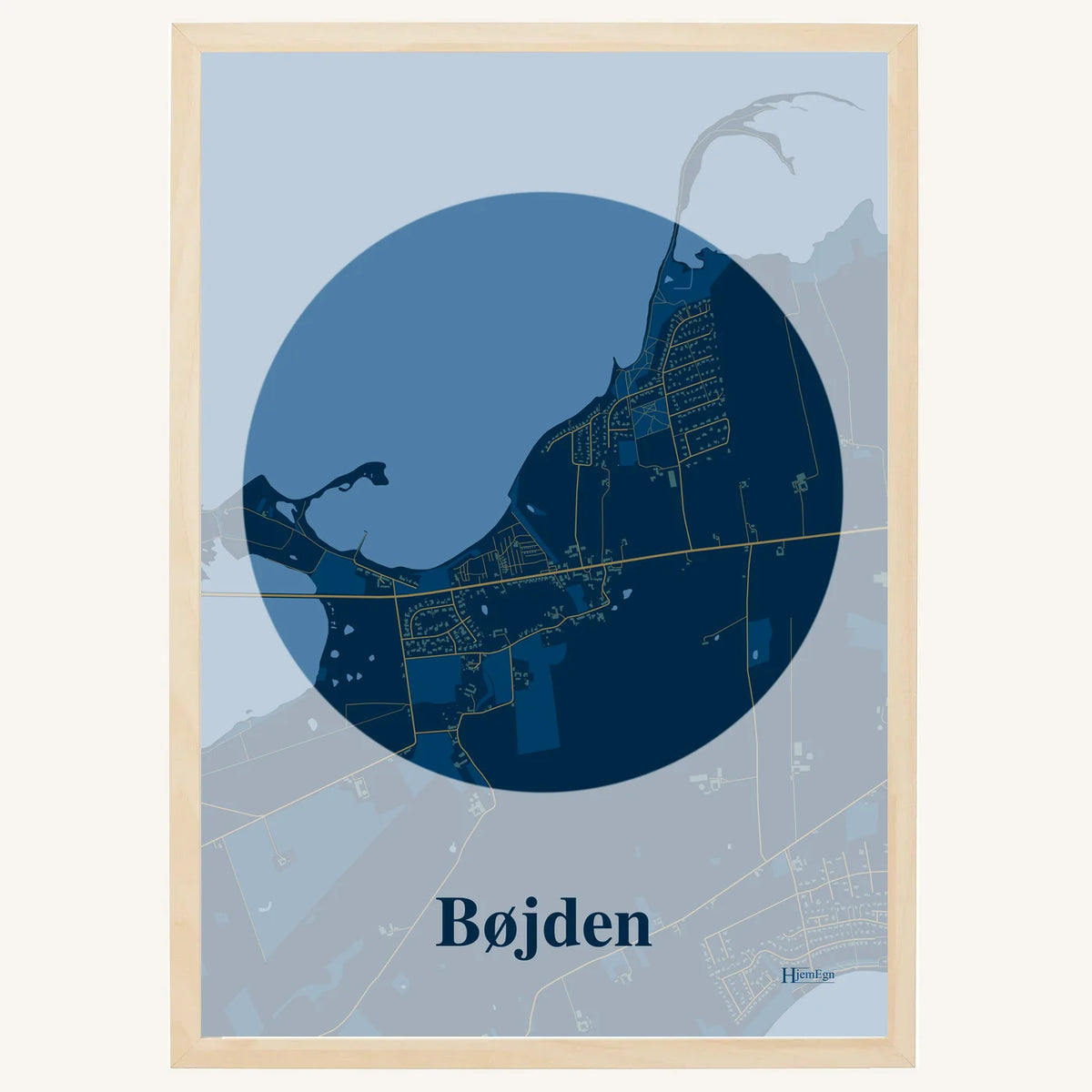 Bøjden plakat – Centrum 2026 – Mørk blå